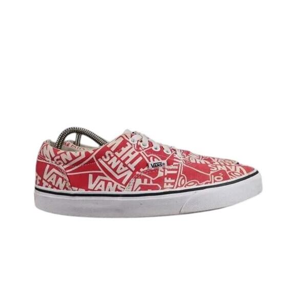 Vans Shoes Mens 7.5 Sneakers Era Skate Logo Casual Canvas Red White Active Sport - Picture 3 of 14